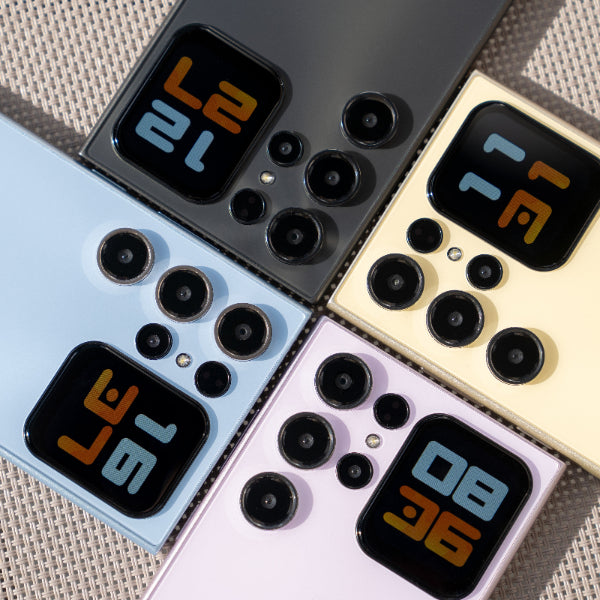Four Oukitel C62 Pro colours with custom rear secondary displays
