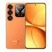 An orange Oukitel P2 Plus smartphone shown from both the rear and front angles against a solid white background.