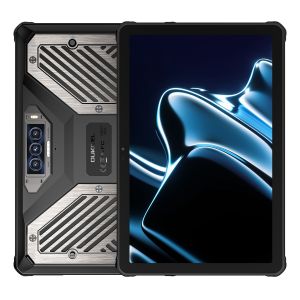 Oukitel RT10 rugged tablet front and rear views on a white background