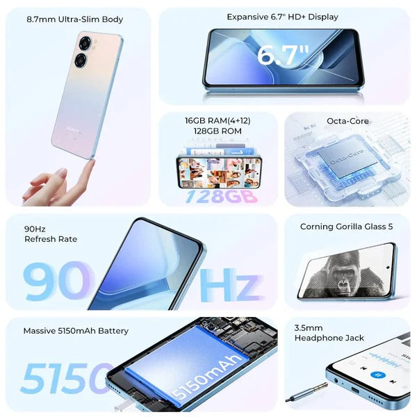 Certified Refurbished Oukitel C58 Smartphone – 6.7” Display, 13MP Dual