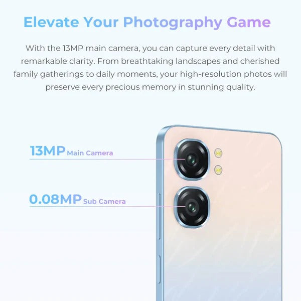 Certified Refurbished Oukitel C58 Smartphone – 6.7” Display, 13MP Dual