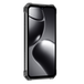 Rugged phone with a reflective surface on a white background