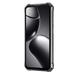 Black smartphone case with reflective surface on a white background