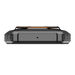 Black rugged phone with a metallic accent on a white background