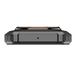 Black rugged phone with a metallic accent on a white background