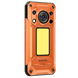 Orange Oukitel WP500 Ultra rugged 5G phone rear view on a white background
